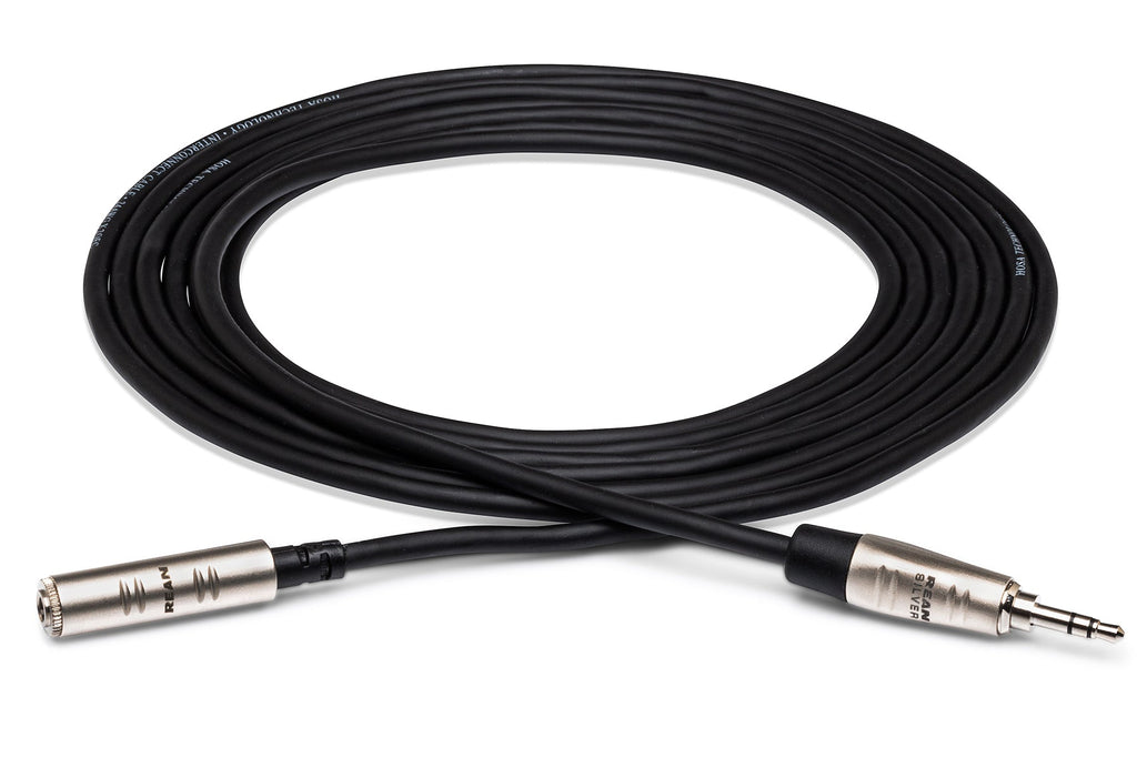 Hosa Pro HXMM-010 Headphone Extension Cable - 3.5mm REAN TRS Female to 3.5mm TRS Male - 10 foot