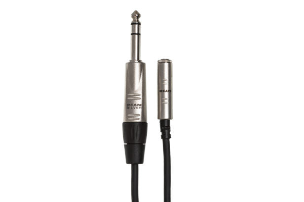 Hosa Pro HXMS-025 Headphone Adapter Cable REAN 3.5mm TRS Female to 1/4" TRS Male 25 foot