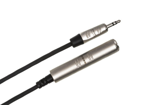 Hosa Pro HXSM-010 Headphone Adaptor Cable - REAN 1/4-inch TRS Female to 3.5 mm TRS Male - 10 foot