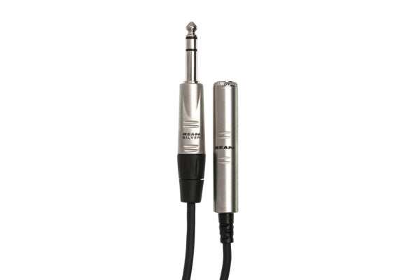 Hosa Pro HXSS-005 Headphone Extension Cable REAN 1/4" TRS Female to 1/4" TRS Male 5 foot