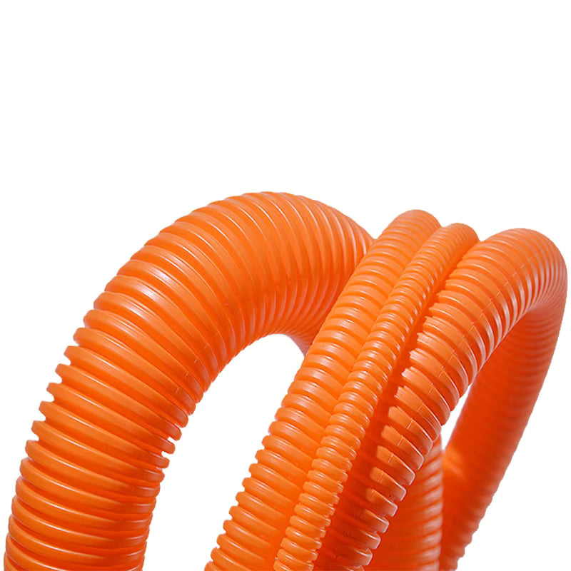 American Terminal 1/2" Dia. x 100 ft Orange Flexible Polyethylene Corrugated Split Tubing Wire Loom