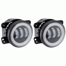 Load image into Gallery viewer, Heise HE-JWBFL02RGB 4 Inch White Angel Eye Halo for 2007 – 2018 Jeep Wranglers JK