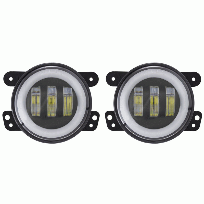 Heise HE-JWBFL02RGB 4 Inch White Angel Eye Halo for 2007 – 2018 Jeep Wranglers JK