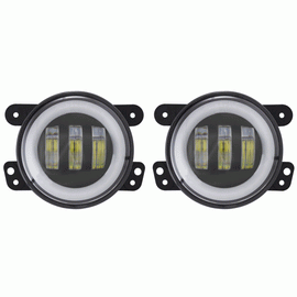 Heise HE-JWBFL02RGB 4 Inch White Angel Eye Halo for 2007 – 2018 Jeep Wranglers JK