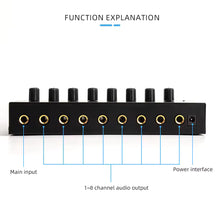 Load image into Gallery viewer, MR DJ Microamp HA800 Ultra-compact 8-channel stereo headphone amplifier