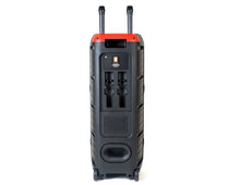 Load image into Gallery viewer, 2 MR DJ HOLLYWOOD+ Dual 15" Rechargeable Portable Bluetooth Karaoke Speaker Party Flame Lights with 2 Wireless Microphone TWS USB FM Radio
