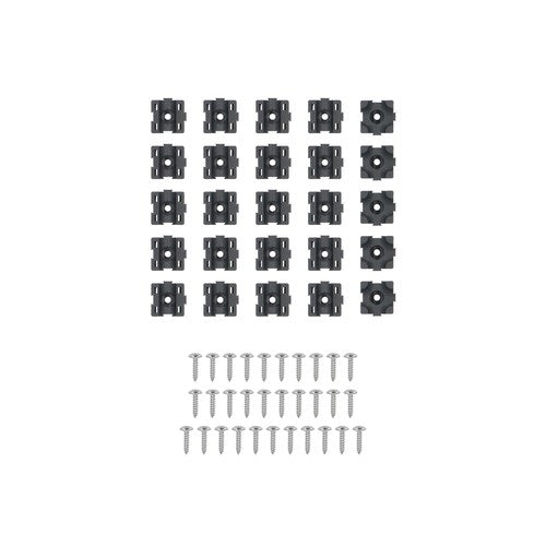 Install Bay IBCTKIT75 100-Piece 8GA to 4GA Modular Cable Management Clamp Set