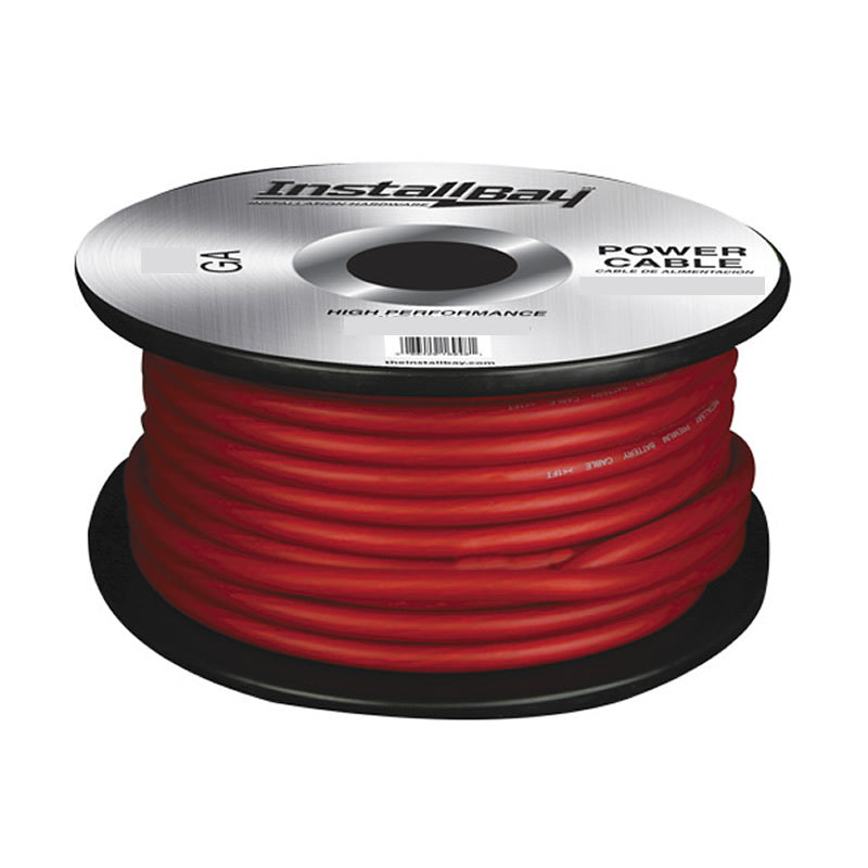 Install Bay IBPC04R-125 CCA Value Line 4 Gauge Power Cable Red - 125 Foot Coil