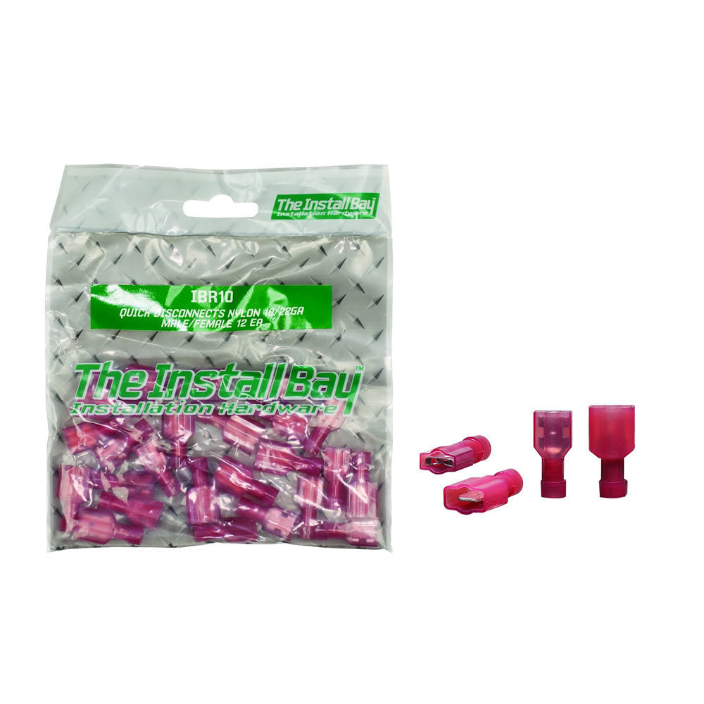 Install Bay IBR10 18/22 Ga Quick Disconnect Nylon M/F - Retail Pack