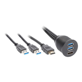 Install Bay IBR115 HDMI® + 2 USB 3.0 Flush Mount - Retail Pack