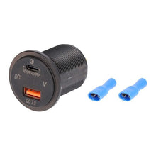 Load image into Gallery viewer, Install Bay IBR117 Type C + USB 3.0 4X Charge + Voltmeter Flush Mount - Retail Pack