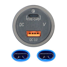 Load image into Gallery viewer, Install Bay IBR117 Type C + USB 3.0 4X Charge + Voltmeter Flush Mount - Retail Pack