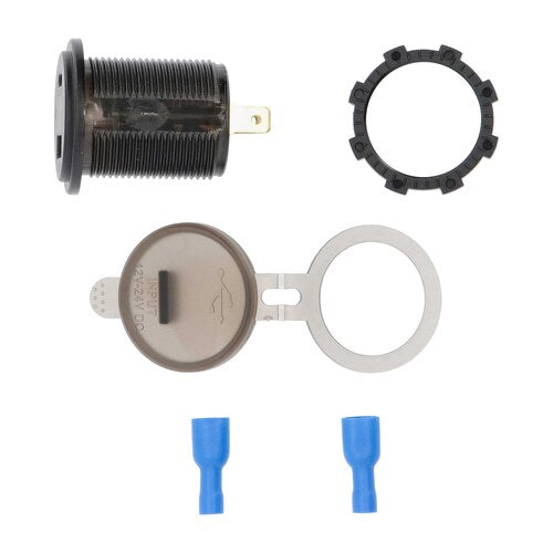 Install Bay IBR117 Type C + USB 3.0 4X Charge + Voltmeter Flush Mount - Retail Pack