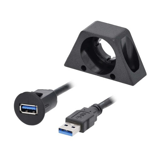 Install Bay IBR136 USB A 3.0 Female To USB A Male 3.0 1 Ft.