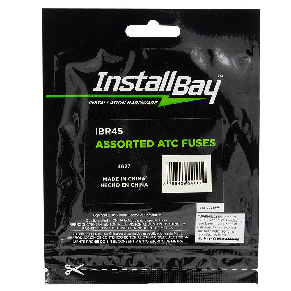 Install Bay IBR45 ATC ASSORTED FUSES 10 - 15 - 20 - 30 AMP - Retail Pack