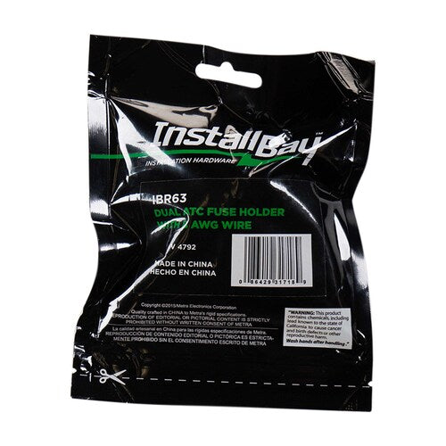 Install Bay IBR63 Waterproof Dual ATC Fuse Holder -Up to 8GA 80 Amp- Retail Pk