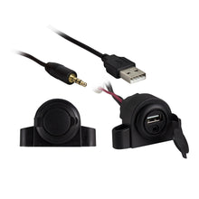 Load image into Gallery viewer, Install Bay IBR72 3.5MM AUX Audio Input with USB Charge/Data Ext - Retail Pack