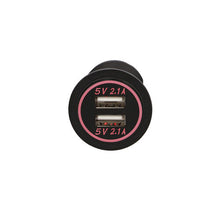 Load image into Gallery viewer, Install Bay IBR85 Dual USB Charger 4.2 Amp Flush Mount - Red - Retail Pack