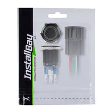 Load image into Gallery viewer, Install Bay IBRBSG16 16MM Black Round Switch W/Latch &amp; Harness - Green