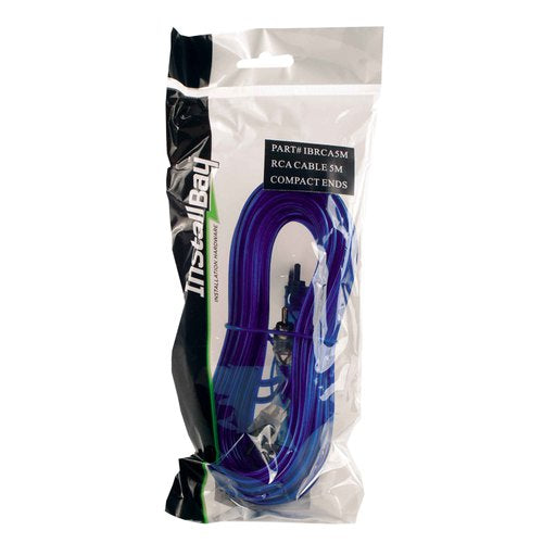 Install Bay IBRCA4M Compact End Blue RCA Cables 4 m - Each
