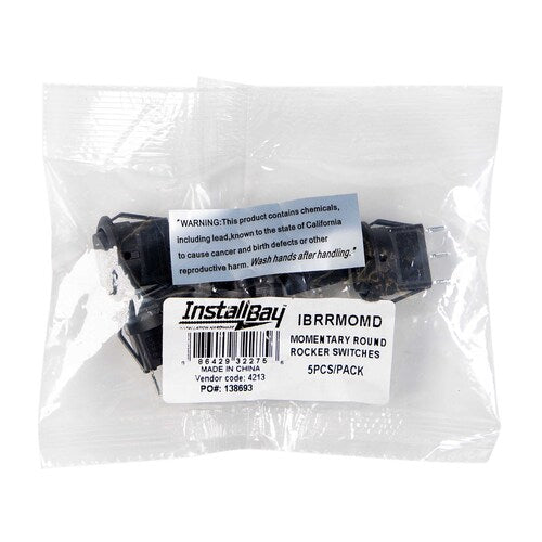 Install Bay IBRRMOMD Momentary Off Momentary Switch Round - 5 PK