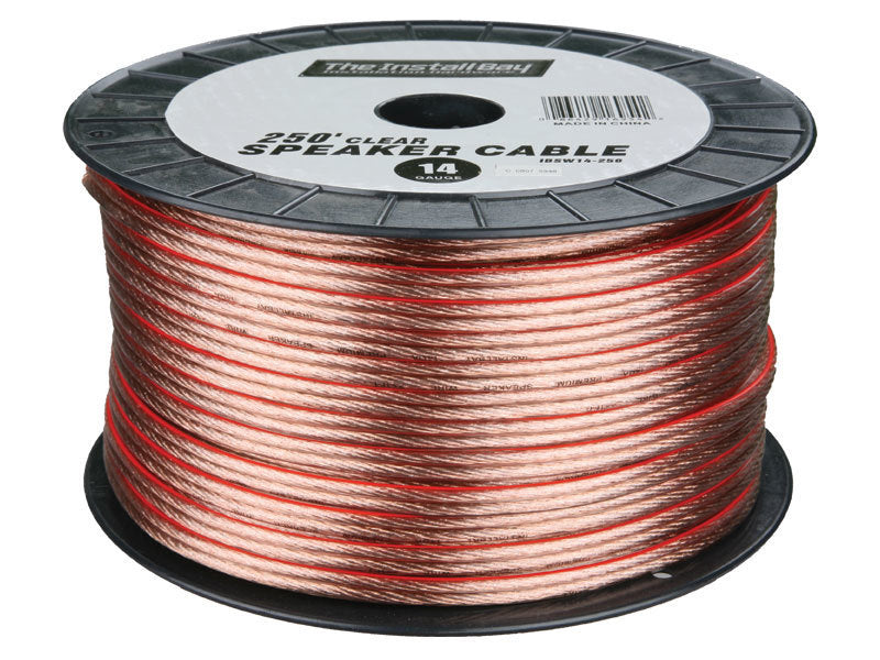 Install Bay IBSW16-500 CCA Value Line Speaker Wire 16GA Clear - 500 Foot Coil