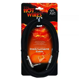 On-Stage IC-20R Instrument Cable (QTR Right Angle-QTR, 20')