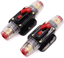 2 Absolute ICB100 100 Amp Circuit Breaker 4/8 AWG Inline Manual Reset Fuse Holder