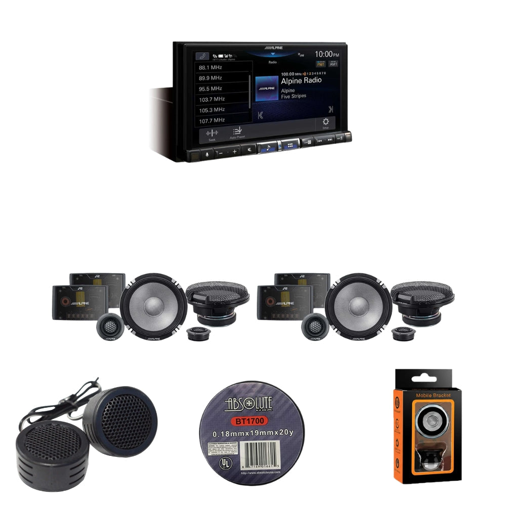 Alpine ILX-507+R2-S652 7-Inch Multimedia Receiver w/ (2) 6.5" Comp Bundle