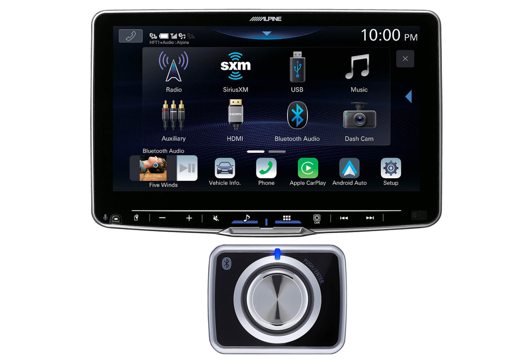 Alpine iLX-F509 9" Digital multimedia +RUX-H02 Halo wireless knob +KAE-HF9DA Screen Protector