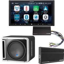 Load image into Gallery viewer, Alpine ILX-W670 with Alpine KTA-200M Mono and KTA-450 4-Channel Amps with S-SB10V 10" Loaded Enclosure