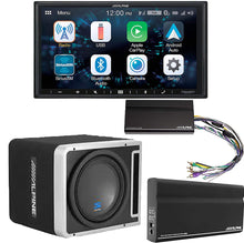 Load image into Gallery viewer, Alpine ILX-W670 with Alpine KTA-200M Mono and KTA-450 4-Channel Amps with S-SB10V 10" Loaded Enclosure