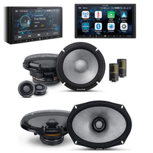 Load image into Gallery viewer, Alpine ILX-W670 Digital Indash Receiver &amp; R2-S65C 6.5" Component &amp; R2-S69 6x9 Coax