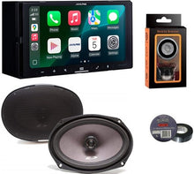 Load image into Gallery viewer, Alpine ILX-W770 7" Wireless Apple CarPlay Android Auto &amp; SXE-6926S 6x9" Speaker, Mobile Holder, Tape