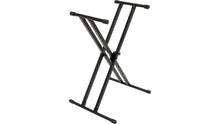 Load image into Gallery viewer, Ultimate Support IQ-X-2000 IQ Series® X-style Keyboard Stand with Patented Memory Lock System, Five Height Settings, Stabilizing End Caps, and Double-braced Tubing - 150 lbs.