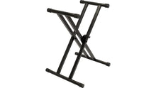Load image into Gallery viewer, Ultimate Support IQ-X-3000 IQ Series® X-style Keyboard Stand with Patented Memory Lock System, Five Height Settings, Stabilizing End Caps, Extra Heavy Duty Design with Double-braced Tubing - 300 lbs.