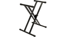 Load image into Gallery viewer, Ultimate Support IQ-X-3000 IQ Series® X-style Keyboard Stand with Patented Memory Lock System, Five Height Settings, Stabilizing End Caps, Extra Heavy Duty Design with Double-braced Tubing - 300 lbs.