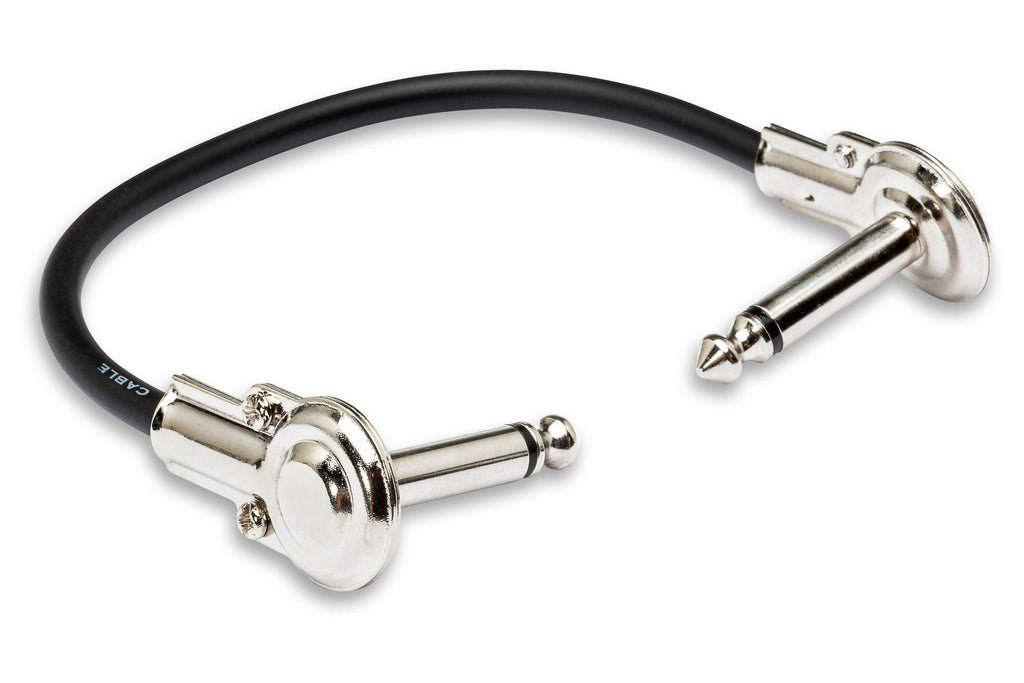 Hosa IRG-600.5 Low-profile Right Angle to Right Angle Guitar Patch Cable - 6 inch (6-pack)