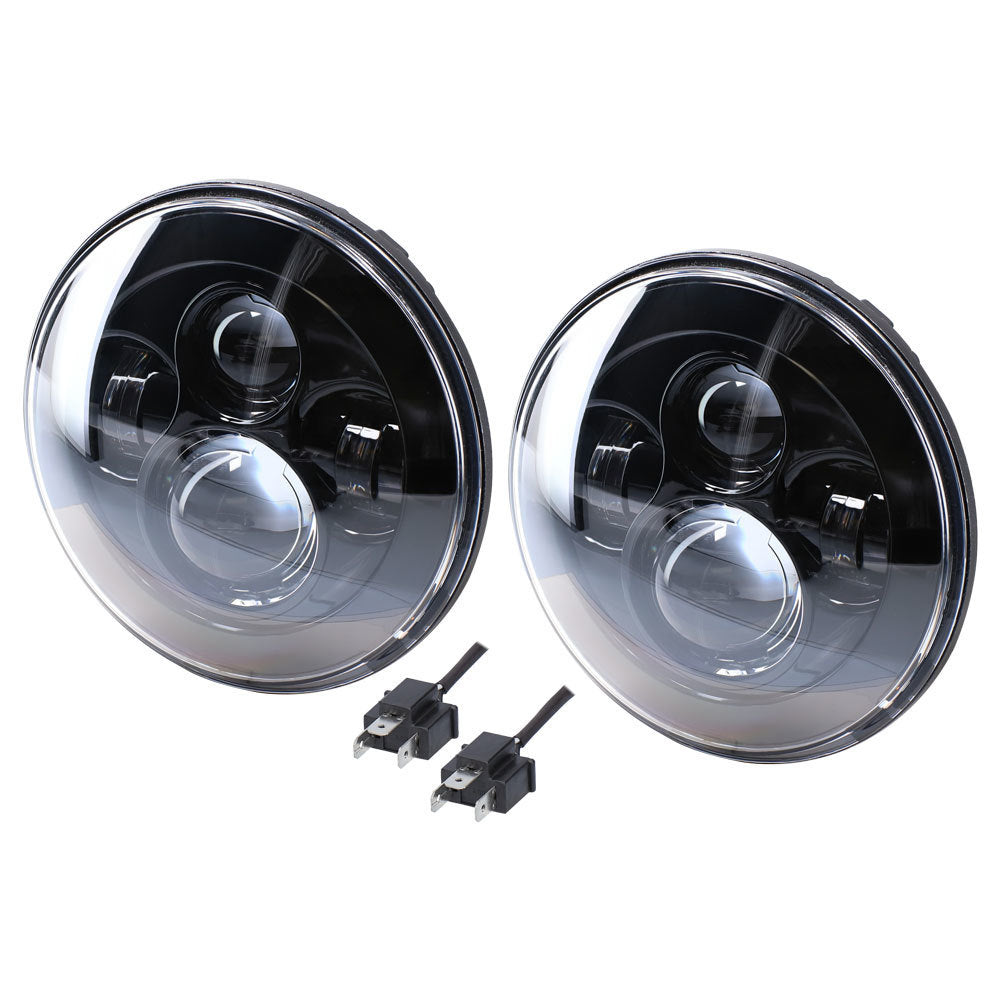 Jeep JP-701B 7" LED Light with Black Face - 7 Inch, 9 LED