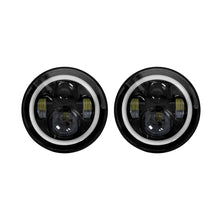 Load image into Gallery viewer, Jeep JP-702B 7" LED Light with Black Face and Full Halo - 7 Inch, 9 LED