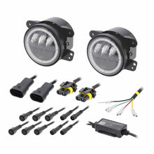 Load image into Gallery viewer, Jeep JP-702RGBFL 4" LED Fog Lights with RGB Halo - Fits Select Jeep® Wrangler 1997-UP* and Jeep® Gladiator 2020-UP* Models