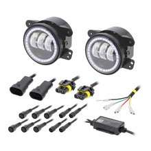 Load image into Gallery viewer, Jeep JP-702RGBFL 4" LED Fog Lights with RGB Halo - Fits Select Jeep® Wrangler 1997-UP* and Jeep® Gladiator 2020-UP* Models