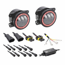 Load image into Gallery viewer, Jeep JP-702RGBFL 4" LED Fog Lights with RGB Halo - Fits Select Jeep® Wrangler 1997-UP* and Jeep® Gladiator 2020-UP* Models