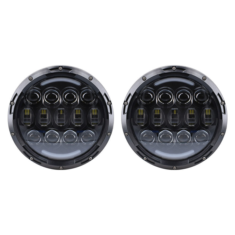 Jeep JP-704RGB Improved RGB Backlit 7" LED Light - 7 Inch, 15 LED