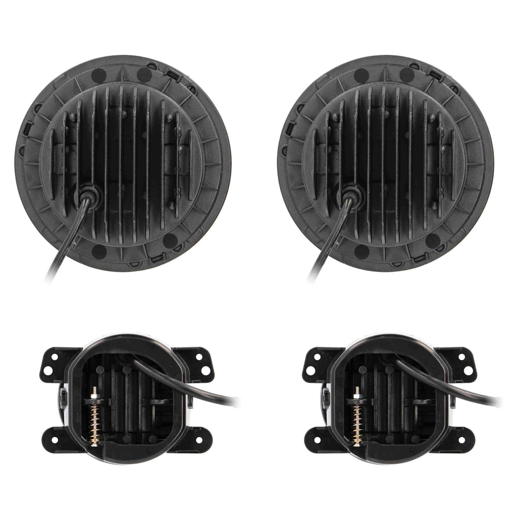 Jeep JP-707RGBKT Chasing Halo LED 7" Headlights & 4" Fog Lights w/Controller