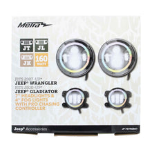 Load image into Gallery viewer, Jeep JP-707RGBKT Chasing Halo LED 7" Headlights &amp; 4" Fog Lights w/Controller