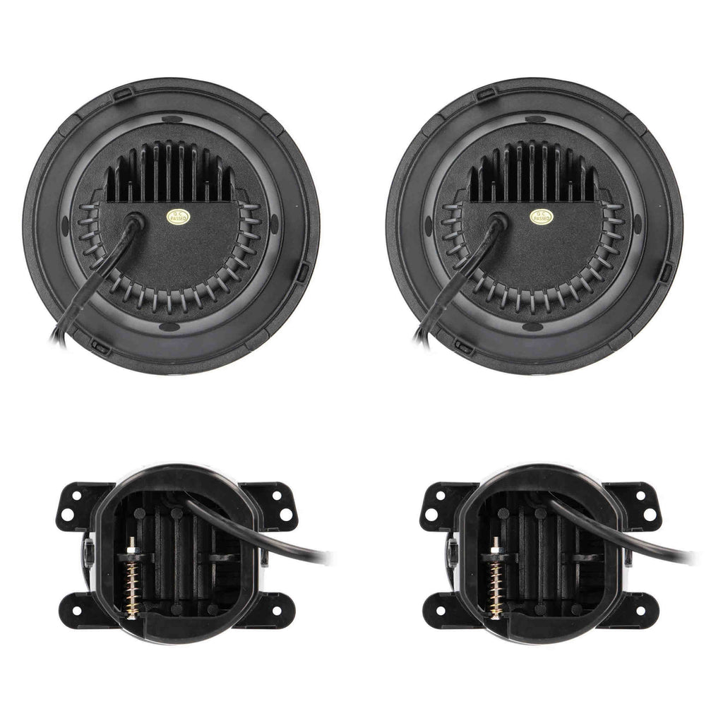 Jeep JP-708RGBKT Chasing RGB 7" Projector lights & 4" Fog Lights w/Controller