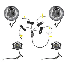 Load image into Gallery viewer, Jeep JP-708RGBKT Chasing RGB 7" Projector lights &amp; 4" Fog Lights w/Controller