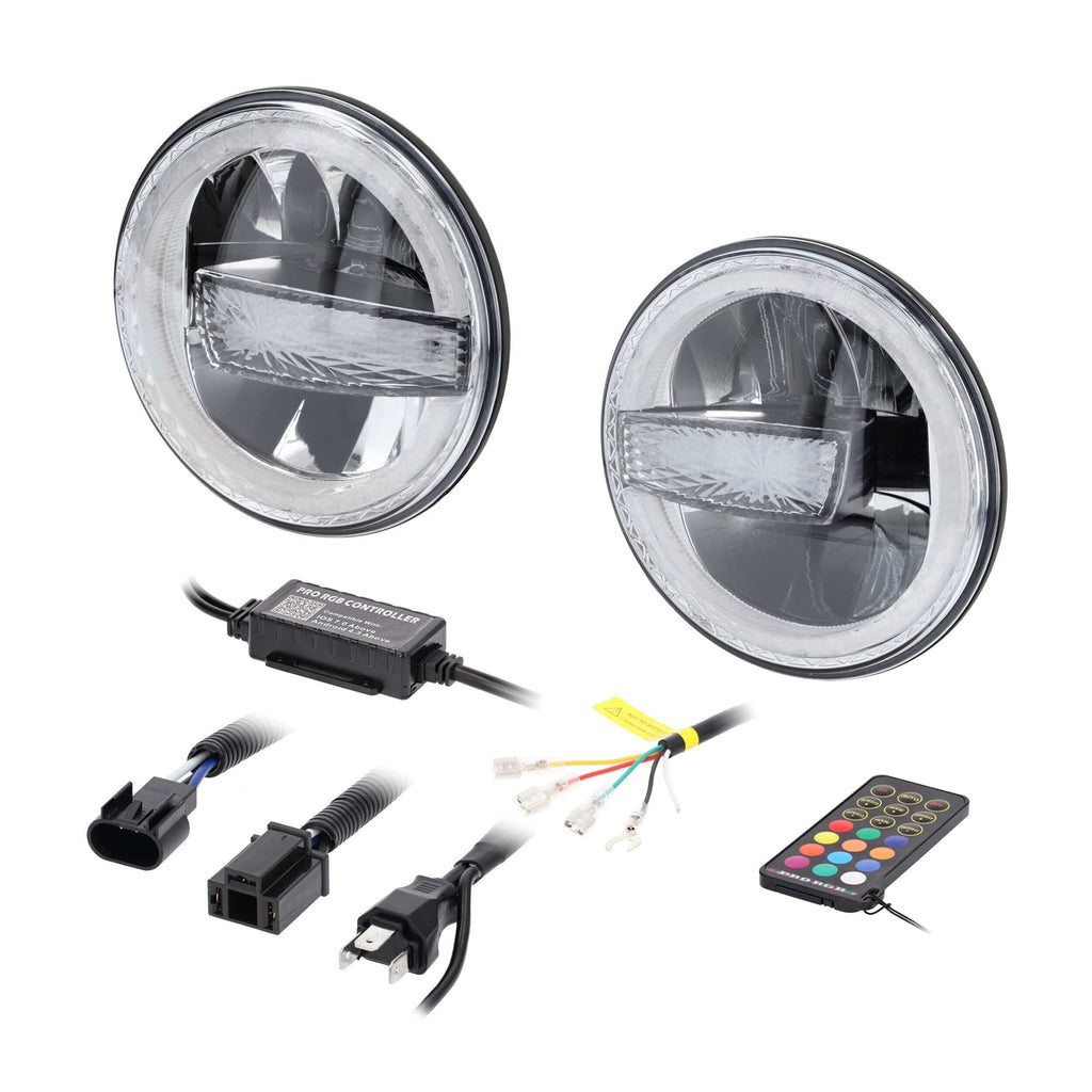 Jeep JP-709RGBKT 7" Premium Chasing LED Headlights - Fits select Jeeps®