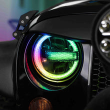 Load image into Gallery viewer, Jeep JP-709RGBKT 7" Premium Chasing LED Headlights - Fits select Jeeps®